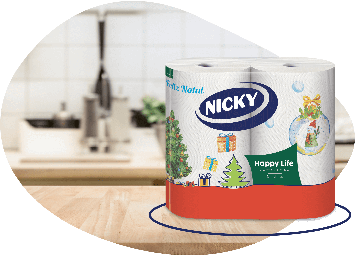 Nicky Happy Life Asciugatutto 24 Rotoli - Carta Da Cucina Natalizia -   - Offerte E Coupon: #BESLY!