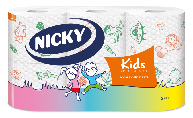 Carta igienica per bambini Nicky Kids